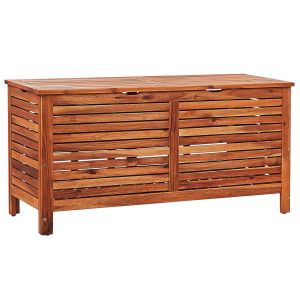 Caixa de arrumação riviera 130 cm 48 cm madeira de acácia castanho