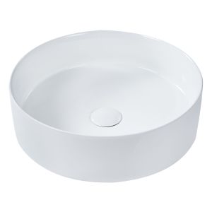 Lavatório de bancada tebar ⌀ 40 cm cerâmica branco