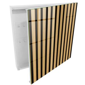 Caixa para guardar chaves decorativa 30x30x5, abertura à direita branca