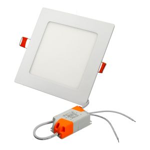 LED downlight 9w branco neutro 4200k quadrado recessed branco