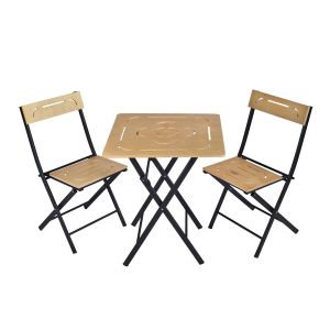Wellhome 3p conjunto de mesa e cadeiras de 60x73x60 cm