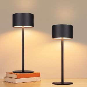 Nettlife lâmpada de mesa preto 9x9(2er-set)