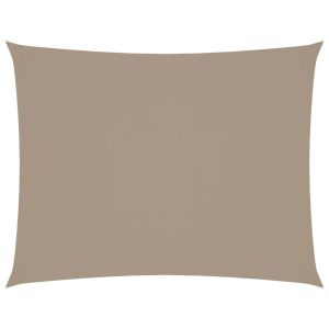 vidaXL toldo de vela rectangular tela oxford gris taupe 4x6 m