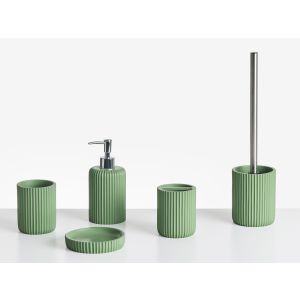 Conjunto de 5 acessórios para a casa de banho camana verde
