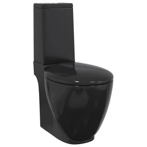 Sanita wc redonda cerâmica c/ descarga água inferior preto