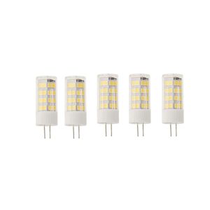 Blister 5x lâmpada LED g4 12v dc 5w branco quente 3000k