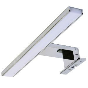 Kibath aplique LED gue 10w, 30cm, acabamento cromado, 6000 k, em alumínio