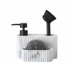Dispensador/colher de poli mármore