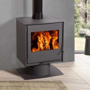 Fogão a lenha contemporâneo  TOSCANA 11 kW / Alta eficiência 85%