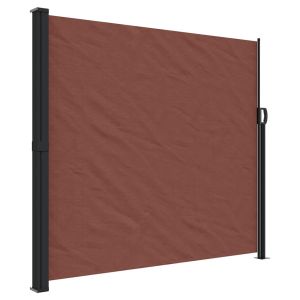 Toldo lateral retrátil 180x600 cm castanho