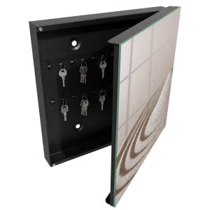 Armário de chaves decorativa 30x30x5 jardim zen, abertura à direita tulup