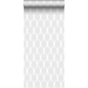 Duro papel de parede motivo art deco cinzento - 53 cm x 10.05 m - 661156