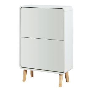 Sapateira gjern 4 níveis aglomerado/plástico 91x72x37 cm mármore preto