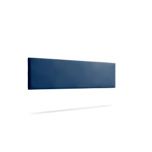 Cabeceira estofada nova pele sintética 190x50x5 cm - azul escuro - moonia