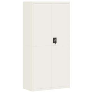 Armário de arquivo vidaxl aço branco 90x40x180 cm