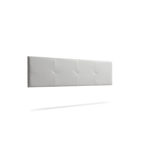Cabeceira estofada altea pele sintética 190x50x5 cm - cinza claro - moonia