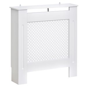 Cobertura radiador 78x19x82cm mdf color blanco Homcom