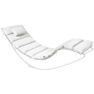 Almofada para espreguiçadeira brescia premium 180 x 60 cm branco creme