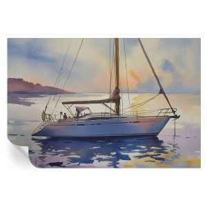 Papel de parede vinílico veleiro oeste 104x152 tulup