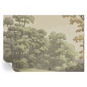Papel de parede autocolante idílio na floresta 208x146 tulup