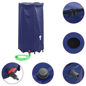 Depósito de água dobrável com torneira 250 l PVC