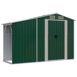 Abrigo de jardim 277x93x179 cm aço galvanizado verde