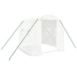 Estufa com estrutura de aço 4 m² 2x2x2 m branco