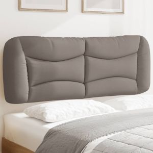 Almofadão de cabeceira 120 cm tecido cinzento-acastanhado ergft7117