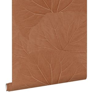 Estahome papel de parede folhas terracota 53 cm x 10.05 m