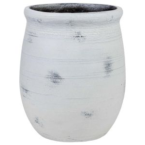 Vaso em fibra de vidro branco 32x32x37,5h cm
