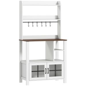 Armário de cozinha 80x40x152 cm color blanco Homcom, casa - cozinha