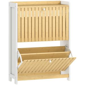 Sapateira 60x24x82,5 cm mdf e bambu bicolor Homcom