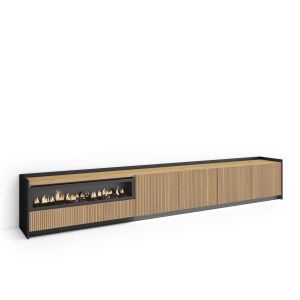 Móvel de tv, lareira eléctrica, LED
