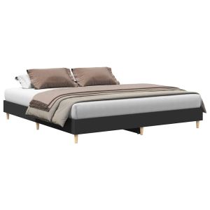 vidaXL estructura de cama sin colchón negra 200x200 cm