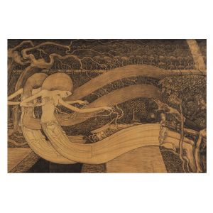 Papel de parede non-woven 250x250 personagens surrealistas tulup