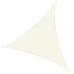 Vela de sombra triangular hdpe creme branco 500x500x500 cm