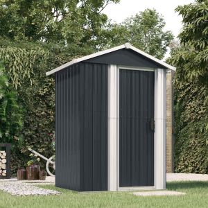 Abrigo de jardim 126x97,5x177 cm aço galvanizado antracite
