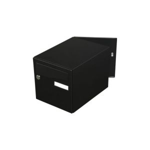 Caixa de correio preferência 2 portas preto fosco 9005 - renz