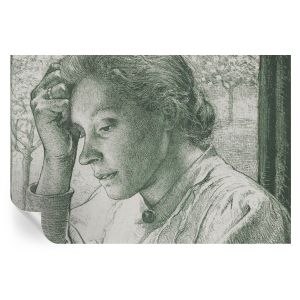 Papel de parede adesivo mulher reflexiva 104x152 tulup