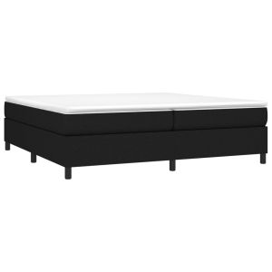 vidaXL cama box spring con colchón tela negro 200x200 cm