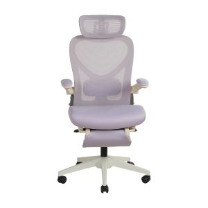 Cadeira de escritório ergonómica dobrável rede roxa com apoio lombar