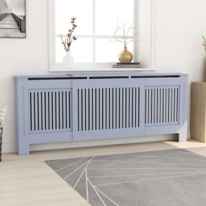 Cobertura de radiador mdf 205 cm cinzento