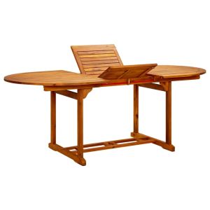 Mesa de jardim 200 x 100 x 75 cm madeira maciça de acácia