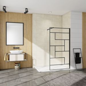 Painel de duche serigrafada,vidro easyclean 8mm,barra 73-120cm,120x200cm