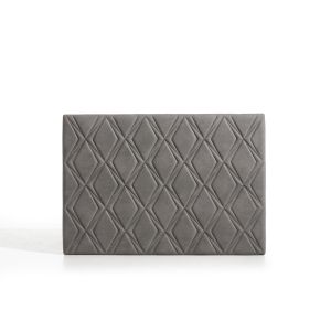 Cabeceira rubí para cama de 110 de tela gris 115x115x8. Matris