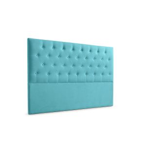 Cabeceira estofada ferrara aqualine 210x120x8 cm - turquesa - moonia
