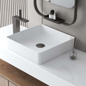 Lavatório de pousar ibi cerâmica 37,5x13x37,5 cm branco