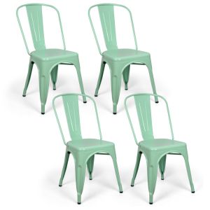 Pack 4 sillas tulio verde menta 46x52x85