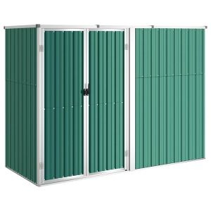 Abrigo p/ ferramentas jardim 225x89x161cm aço galvanizado verde