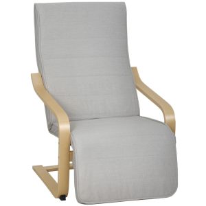 Poltrona relax 66,5x94x100 cm poliéster e madeira de bétula color gris